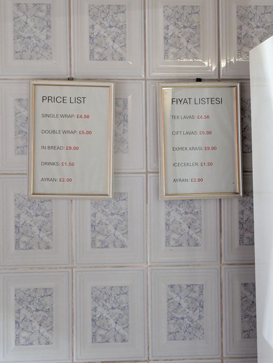 Durak Tantuni Menu - Image 1